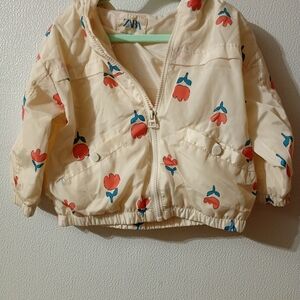 Zara Kids Floral Cream Jacket